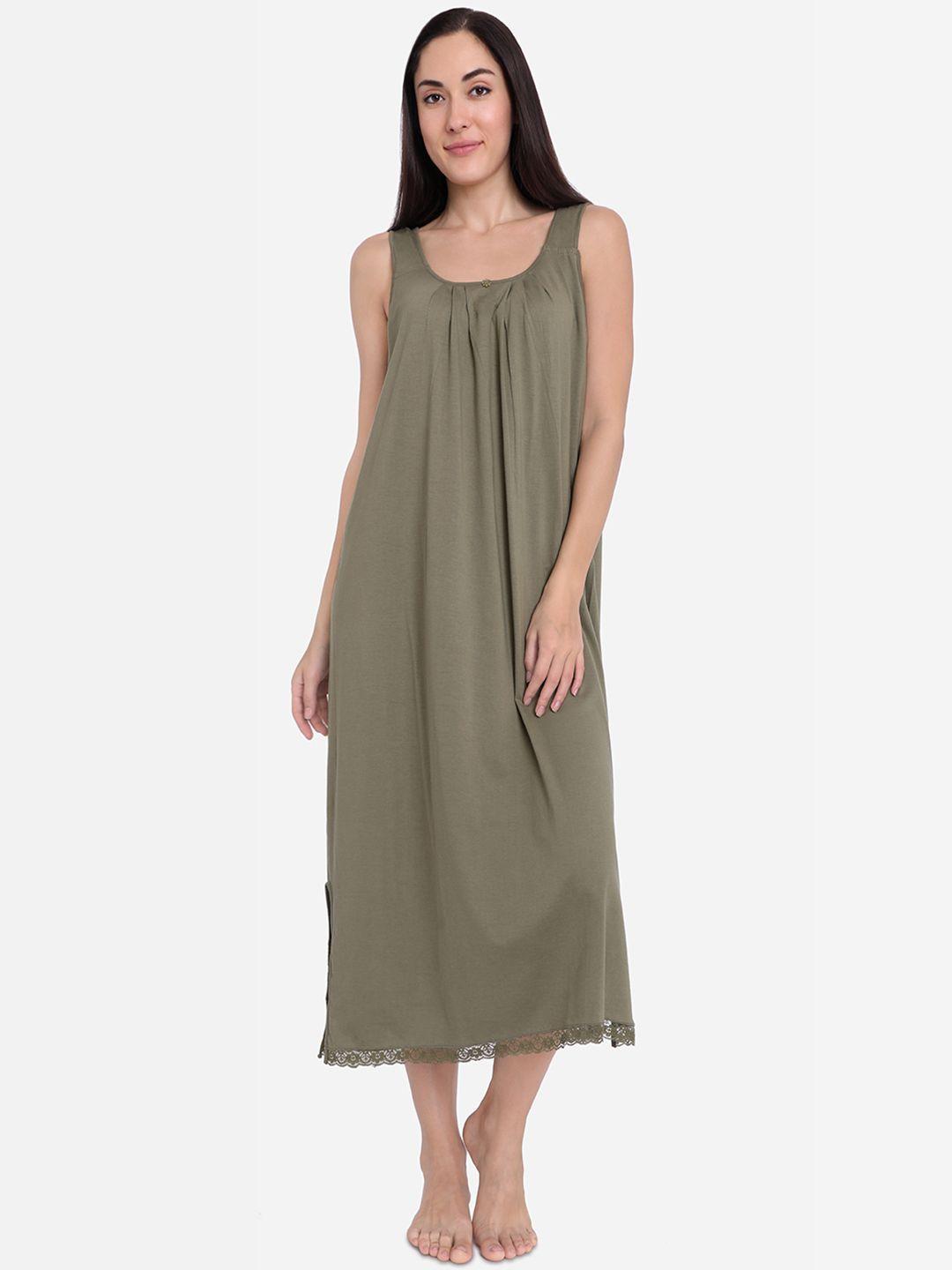 red-rose-olive-green-solid-nightdress