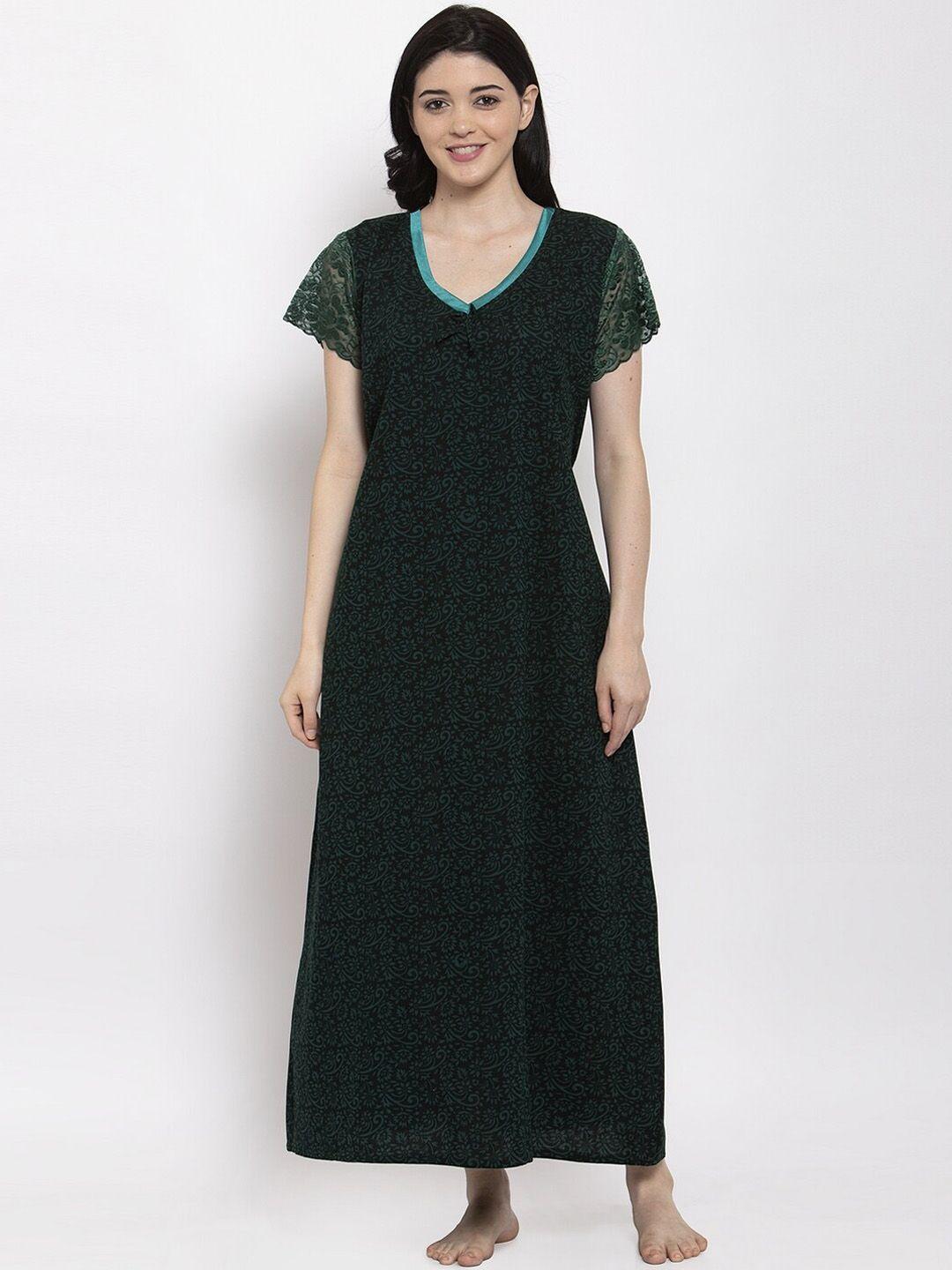 secret-wish-green-printed-nightdress