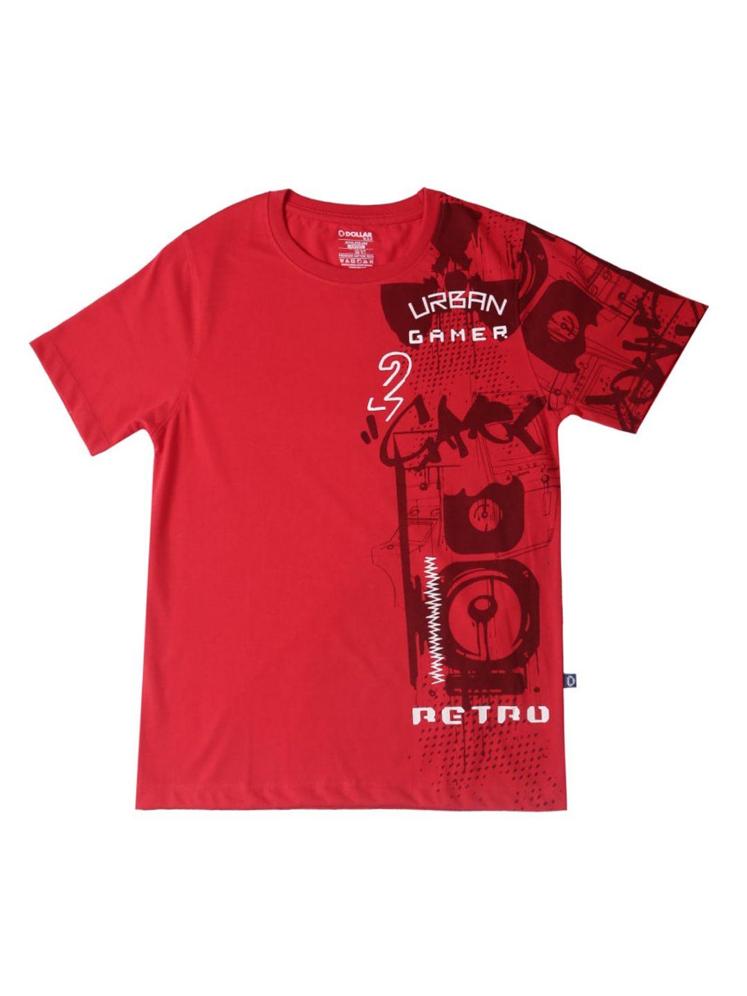 dollar-boys-red-printed-round-neck-t-shirt