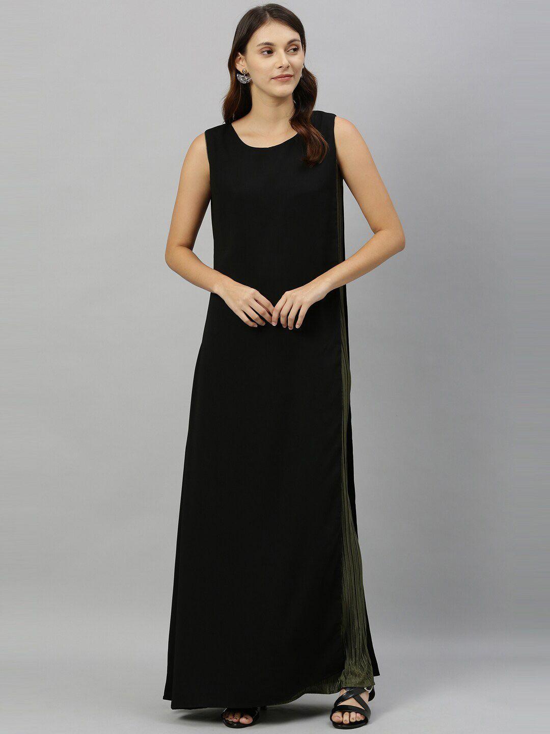 rareism-women-black-solid-maxi-dress