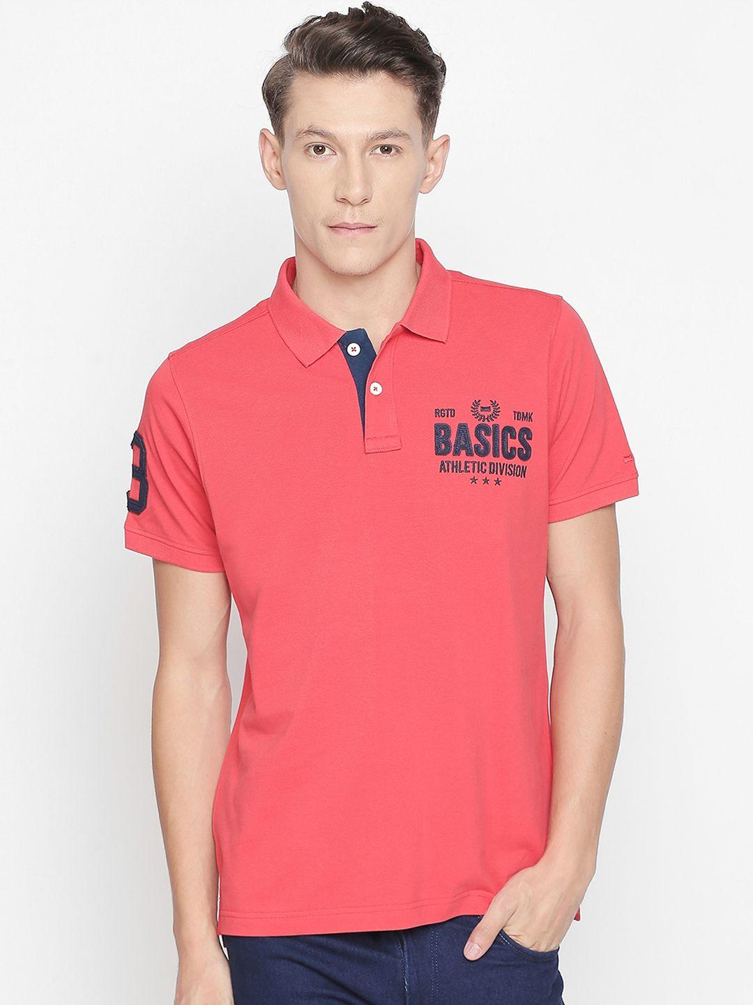 basics-men-red-printed-v-neck-t-shirt