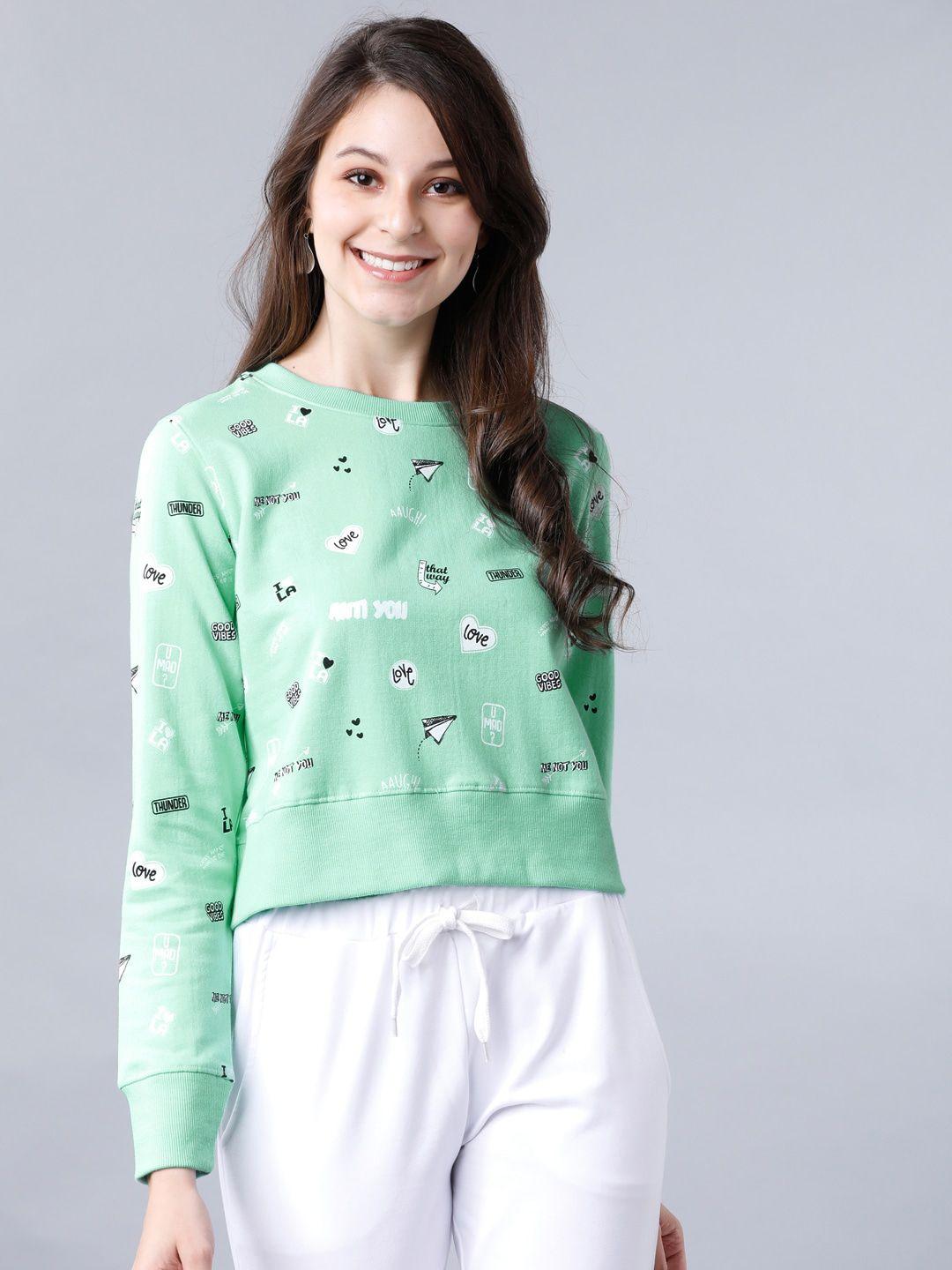tokyo-talkies-women-pastel-green-printed-sweatshirt
