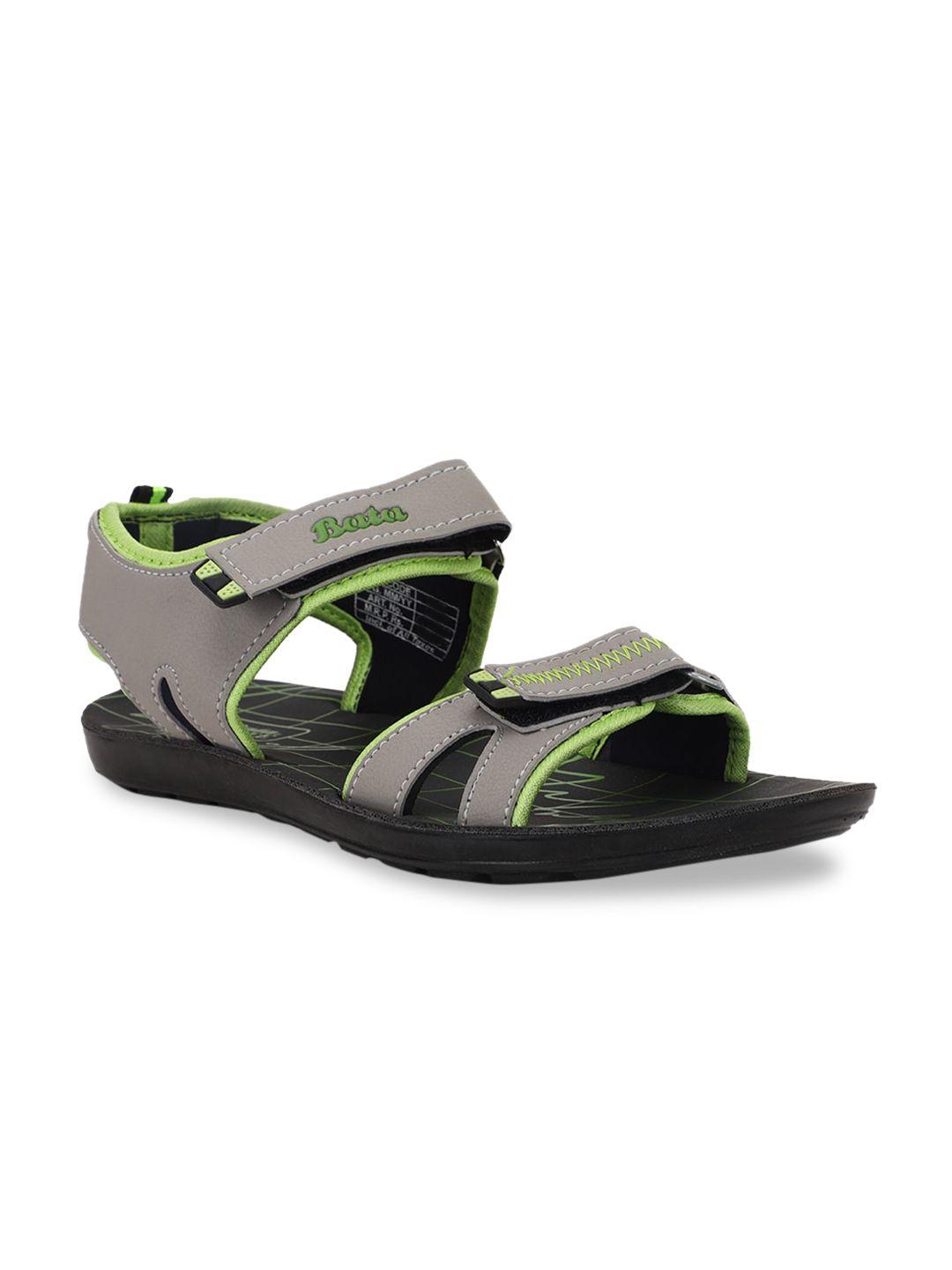 bata-boys-green-&-grey-sports-sandal