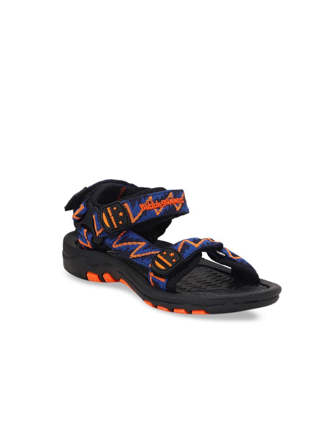 bubblegummers-boys-blue-&-orange-patterned-sports-sandals