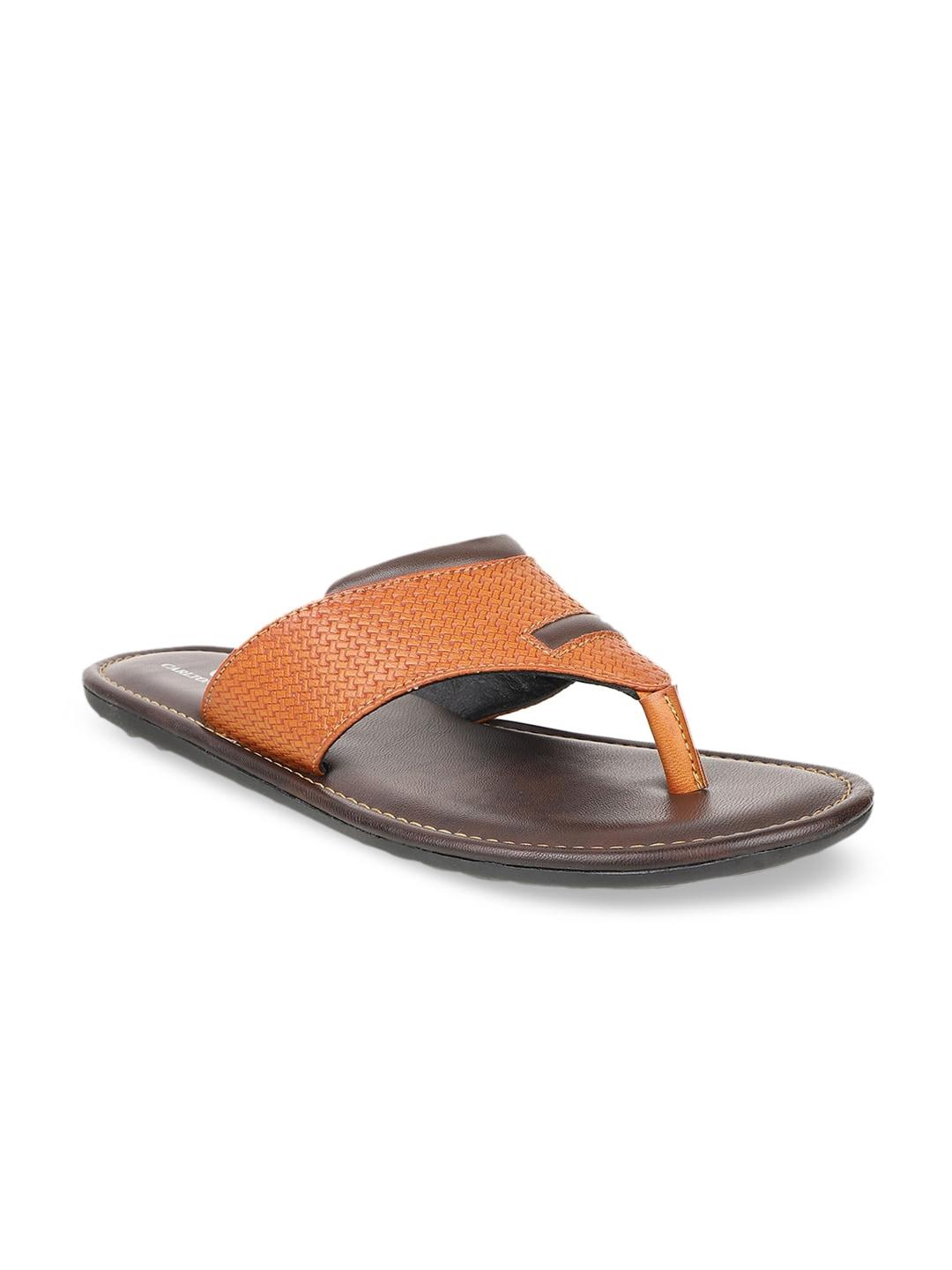 carlton-london-men-tan-brown-textured-comfort-sandals