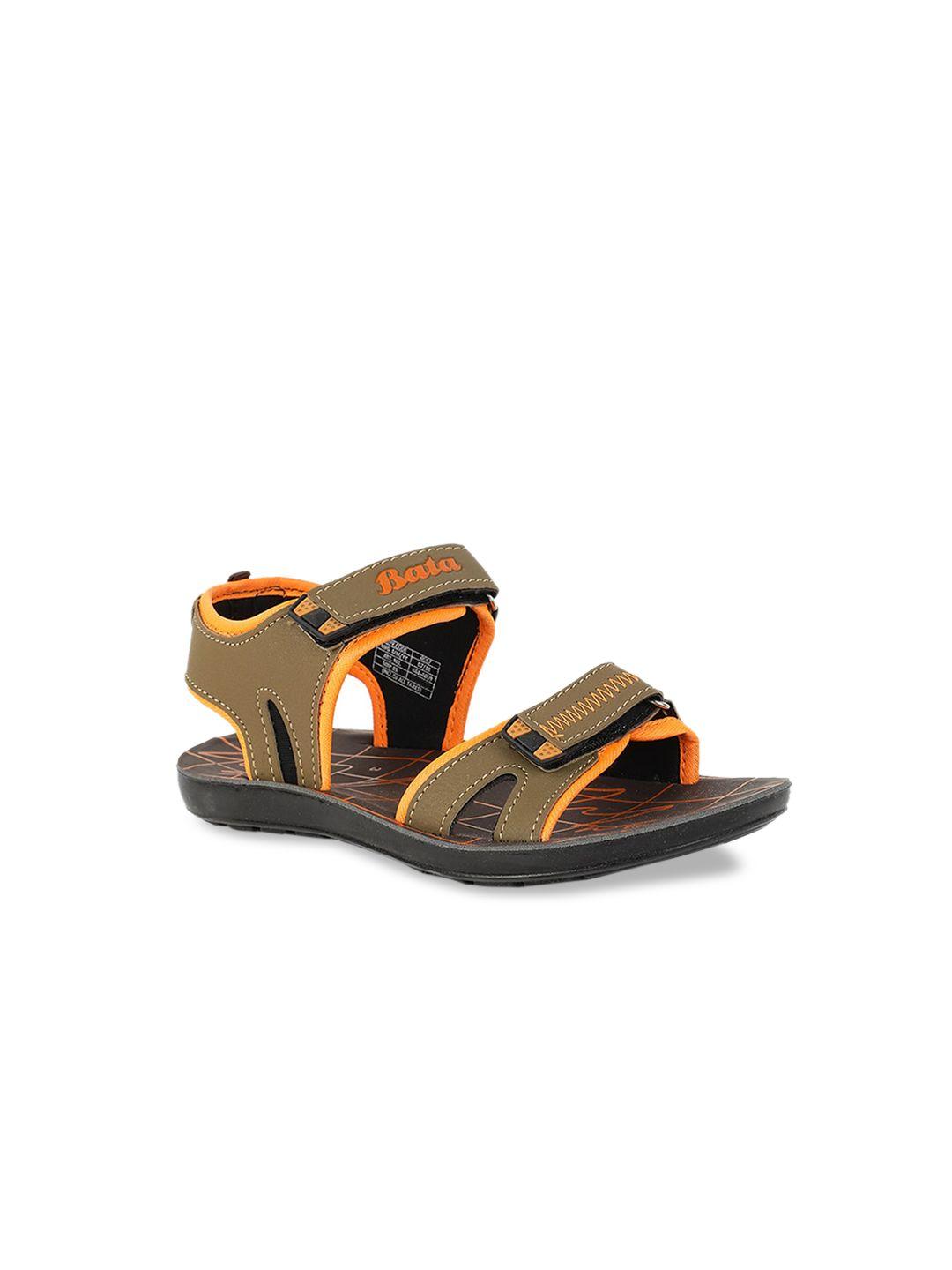 bata-boys-brown-solid-sports-sandals