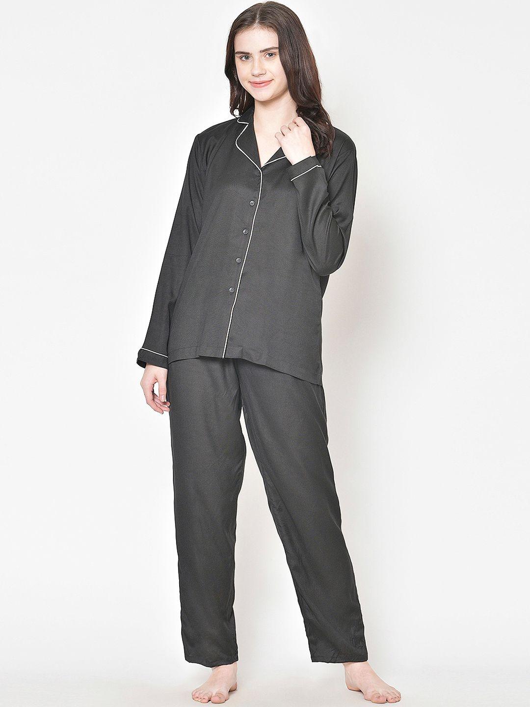 cation-women-black-solid-night-suit