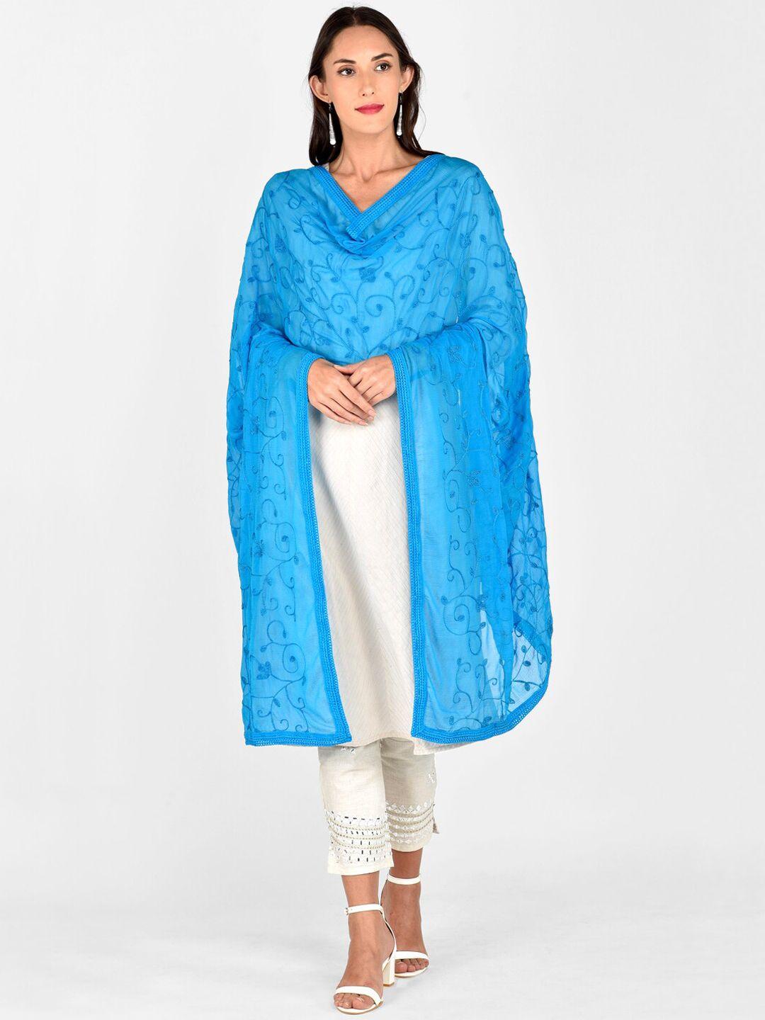 dupatta-bazaar-turquoise-blue-embroidered-dupatta