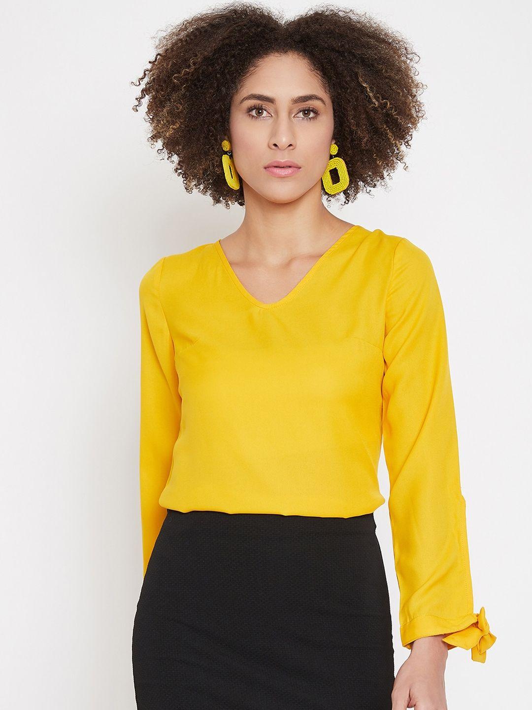 la-zoire-women-yellow-solid-top