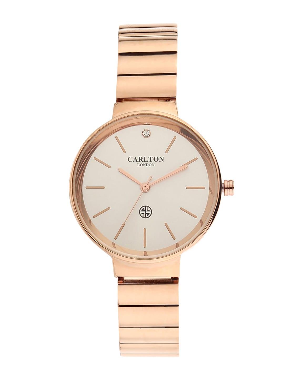 carlton-london-women-cream-coloured-analogue-watch