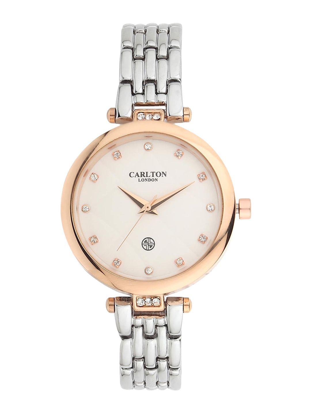 carlton-london-women-silver-toned-&-rose-gold-analogue-watch