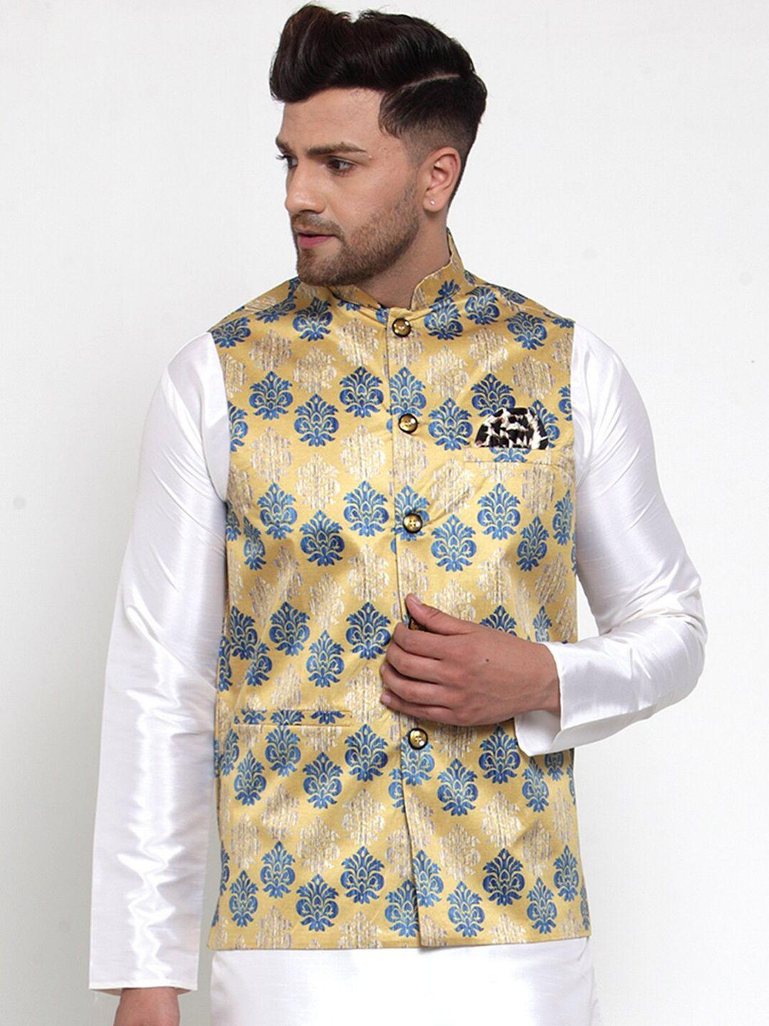 jompers-men-gold-coloured-printed-nehru-jacket