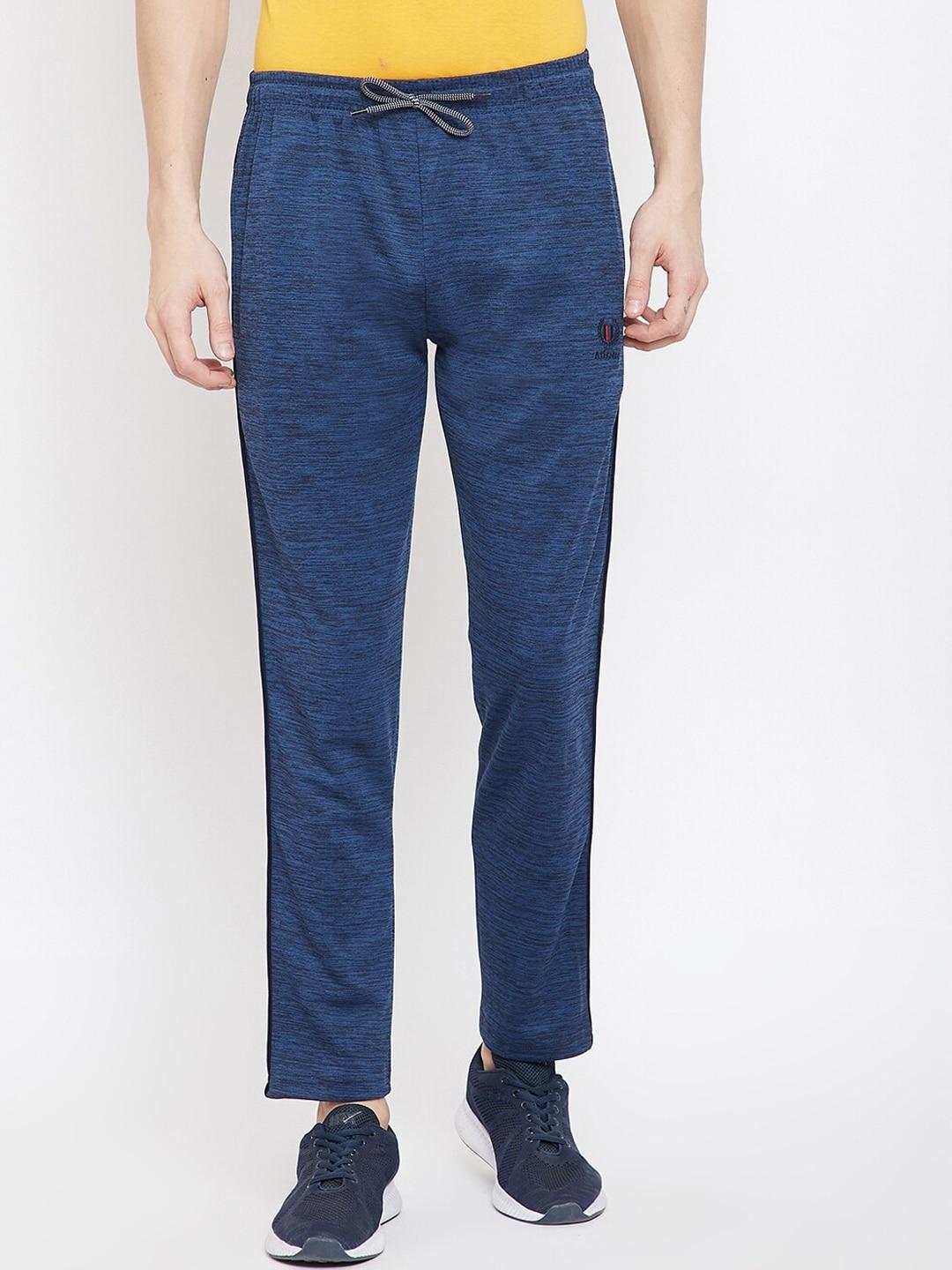 adobe-men-navy-blue-self-design-straight-fit-track-pants