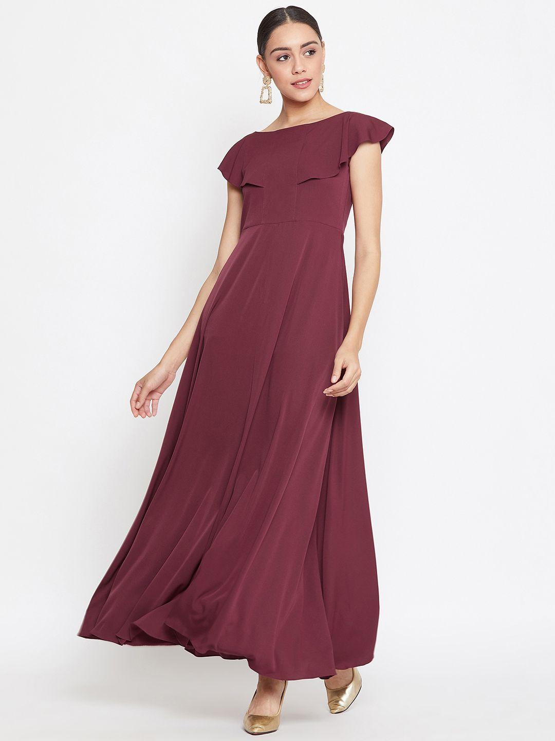 uptownie-lite-women-maroon-solid-maxi-dress
