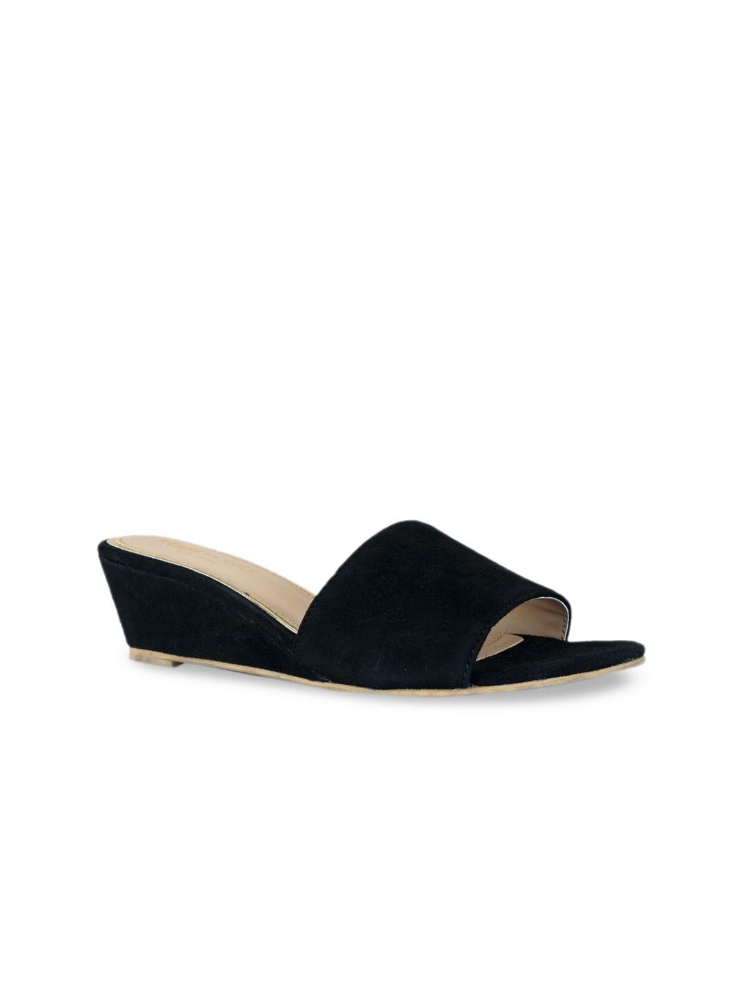 kenneth-cole-women-black-solid-leather-wedges