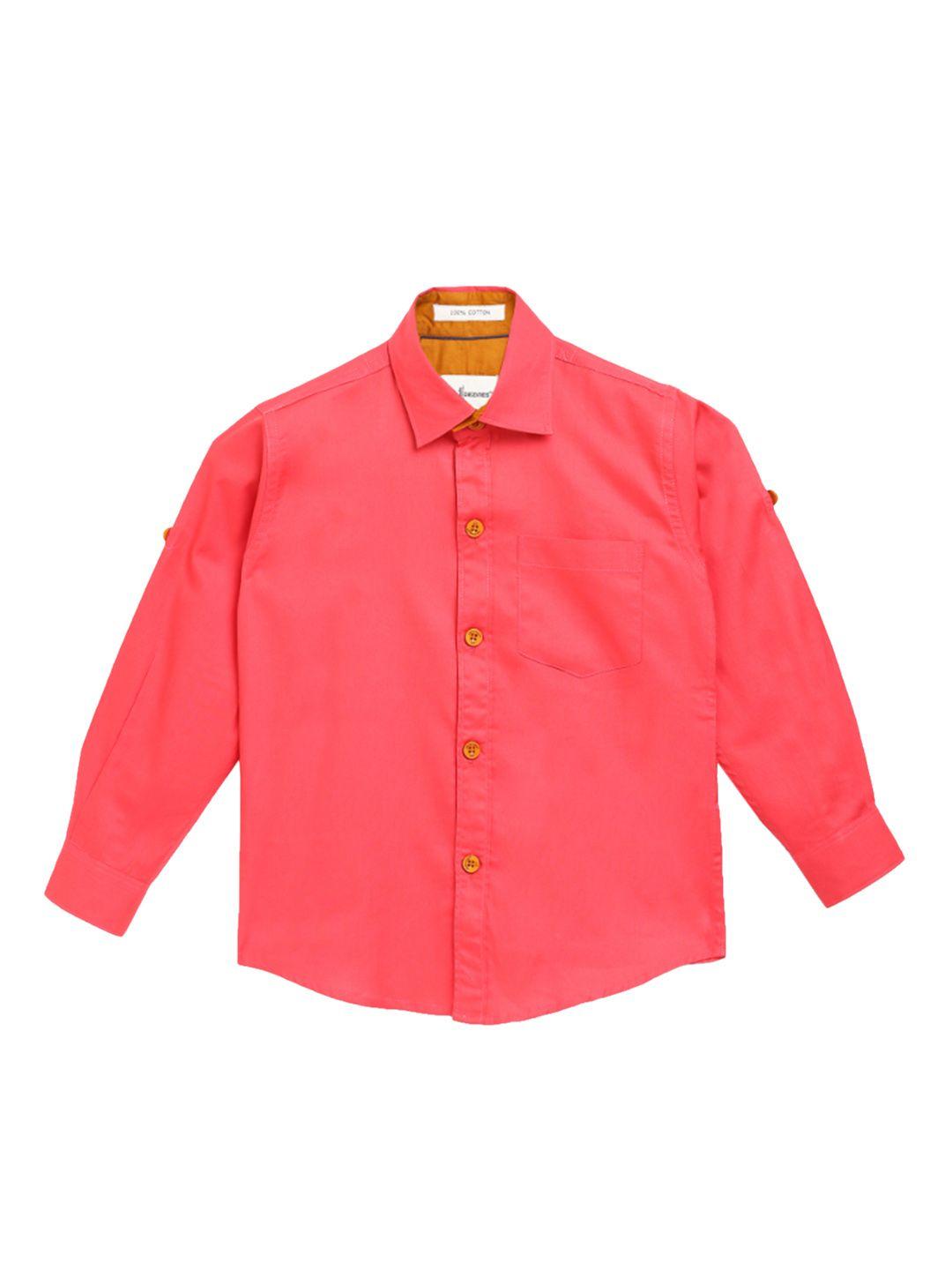 aj-dezines-boys-peach-coloured-comfort-regular-fit-solid-casual-shirt
