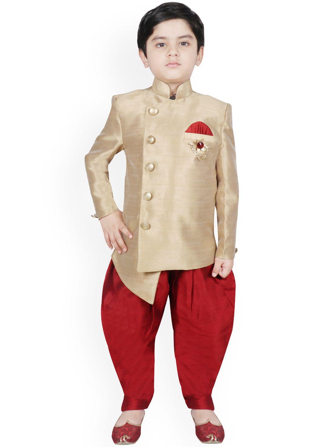 sg-yuvraj-boys-beige-&-red-sherwani-set