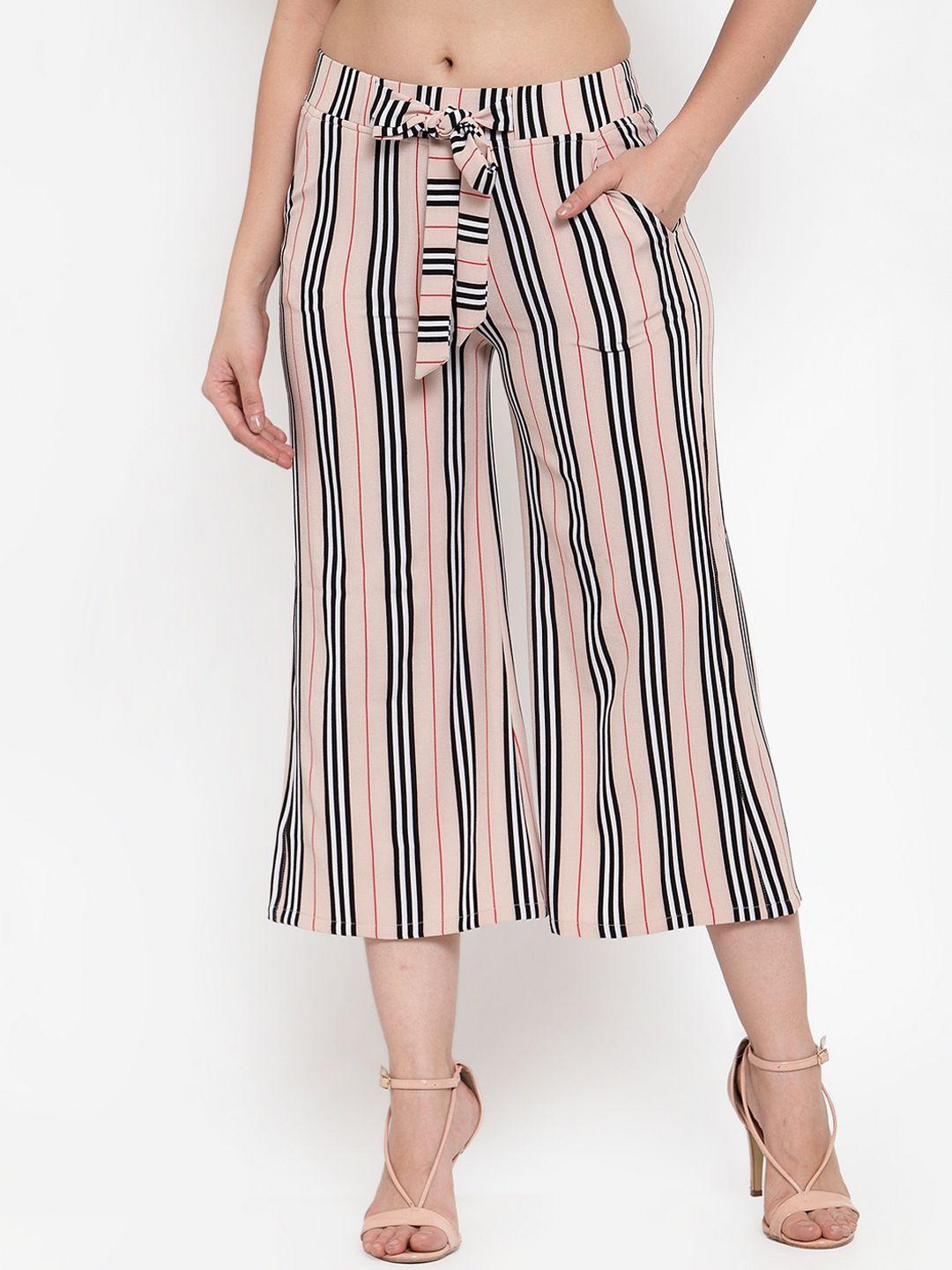 westwood-women-pink-&-black-relaxed-loose-fit-striped-parallel-trousers