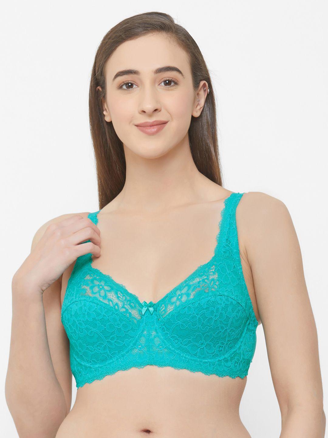 soie-green-lace-underwired-non-padded-everyday-bra-fb-611