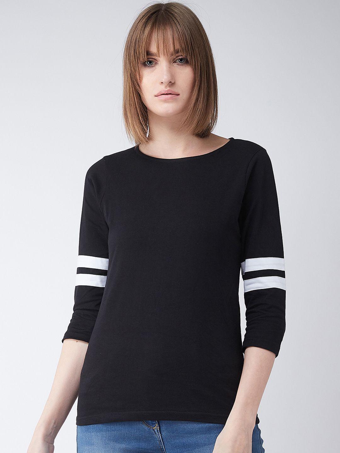 miss-chase-women-black-striped-pure-cotton-top