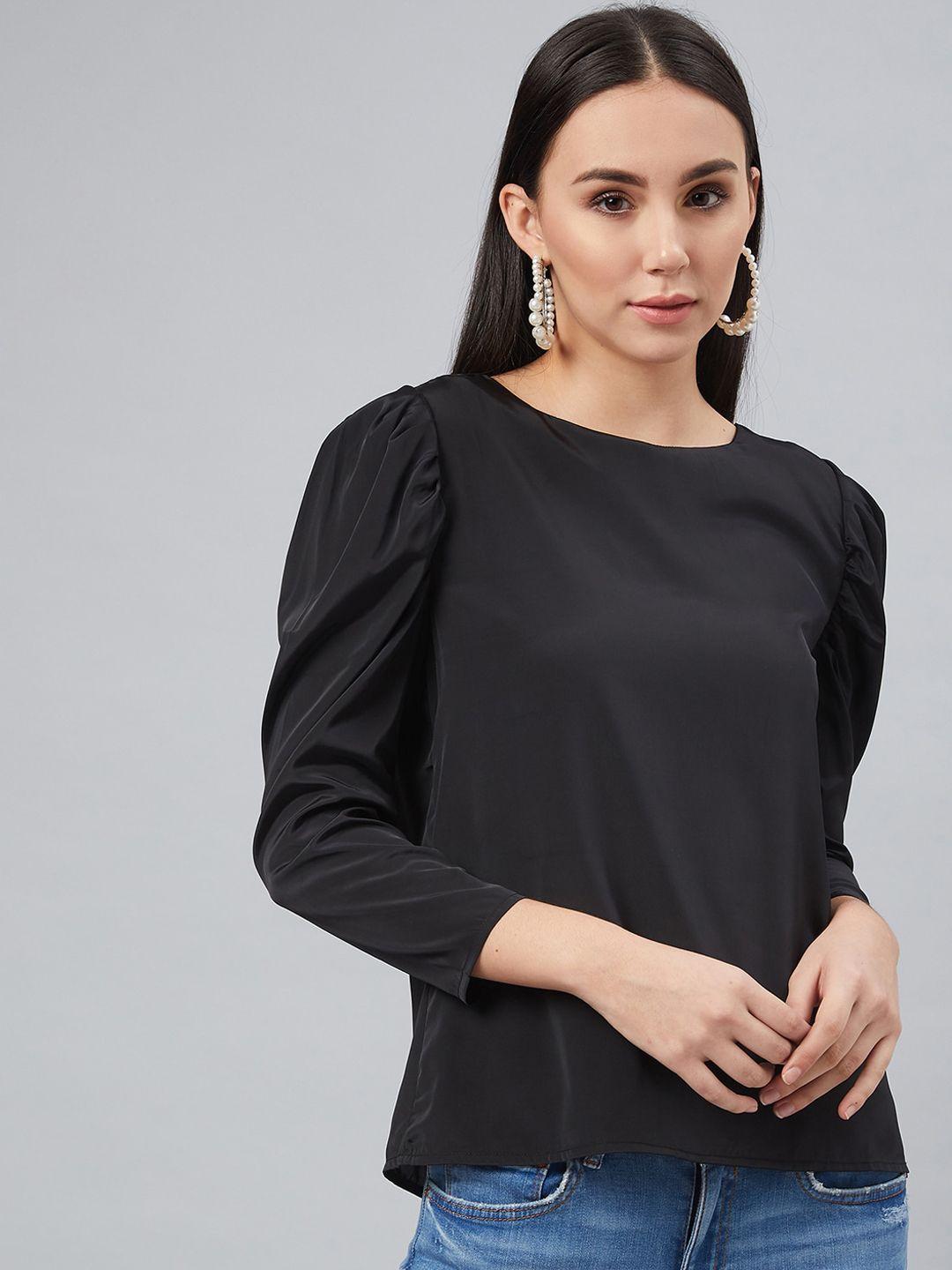 marie-claire-women-black-solid-top