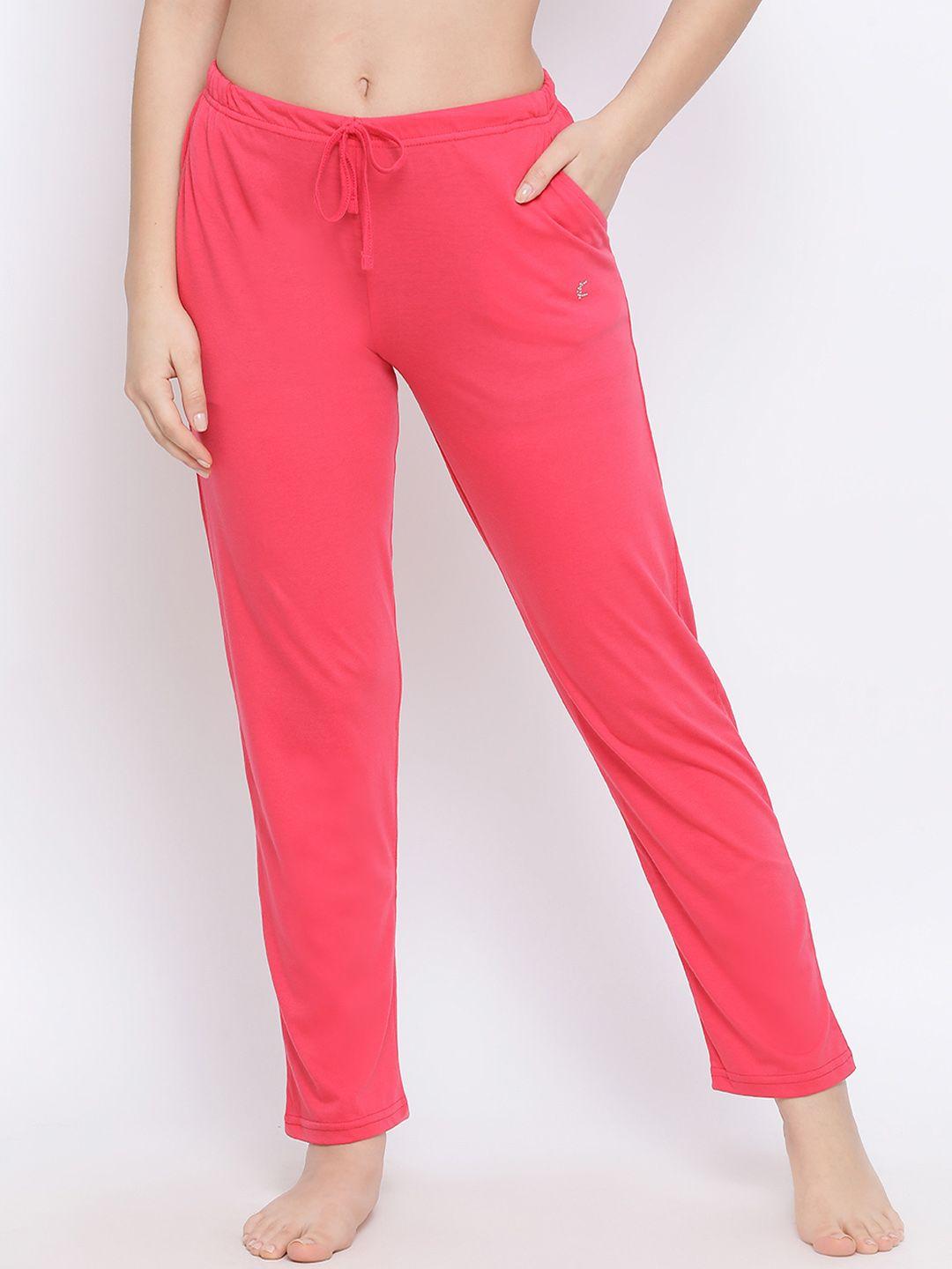 kanvin-women-pink-solid-lounge-pants