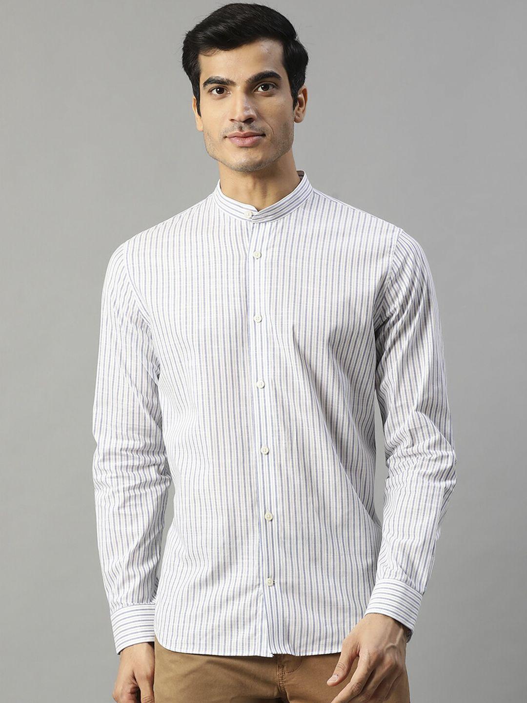 matinique-men-blue-&-white-slim-fit-striped-casual-shirt