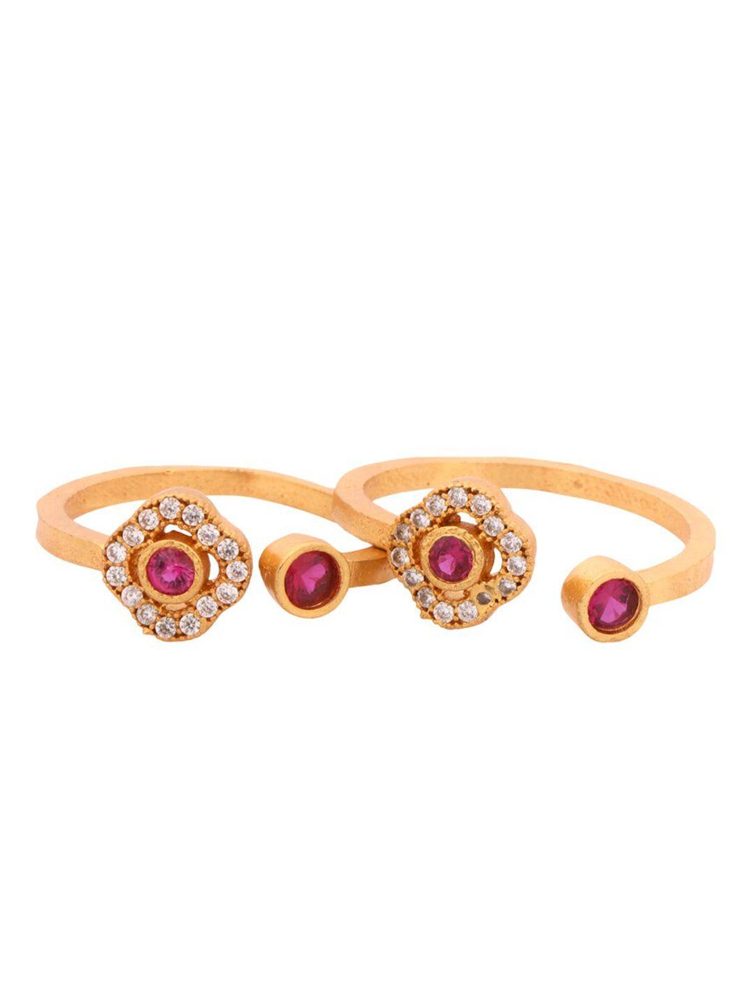 shoshaa-set-of-2-gold-plated-pink-&-white-stone-studded-handcrafted-toe-rings