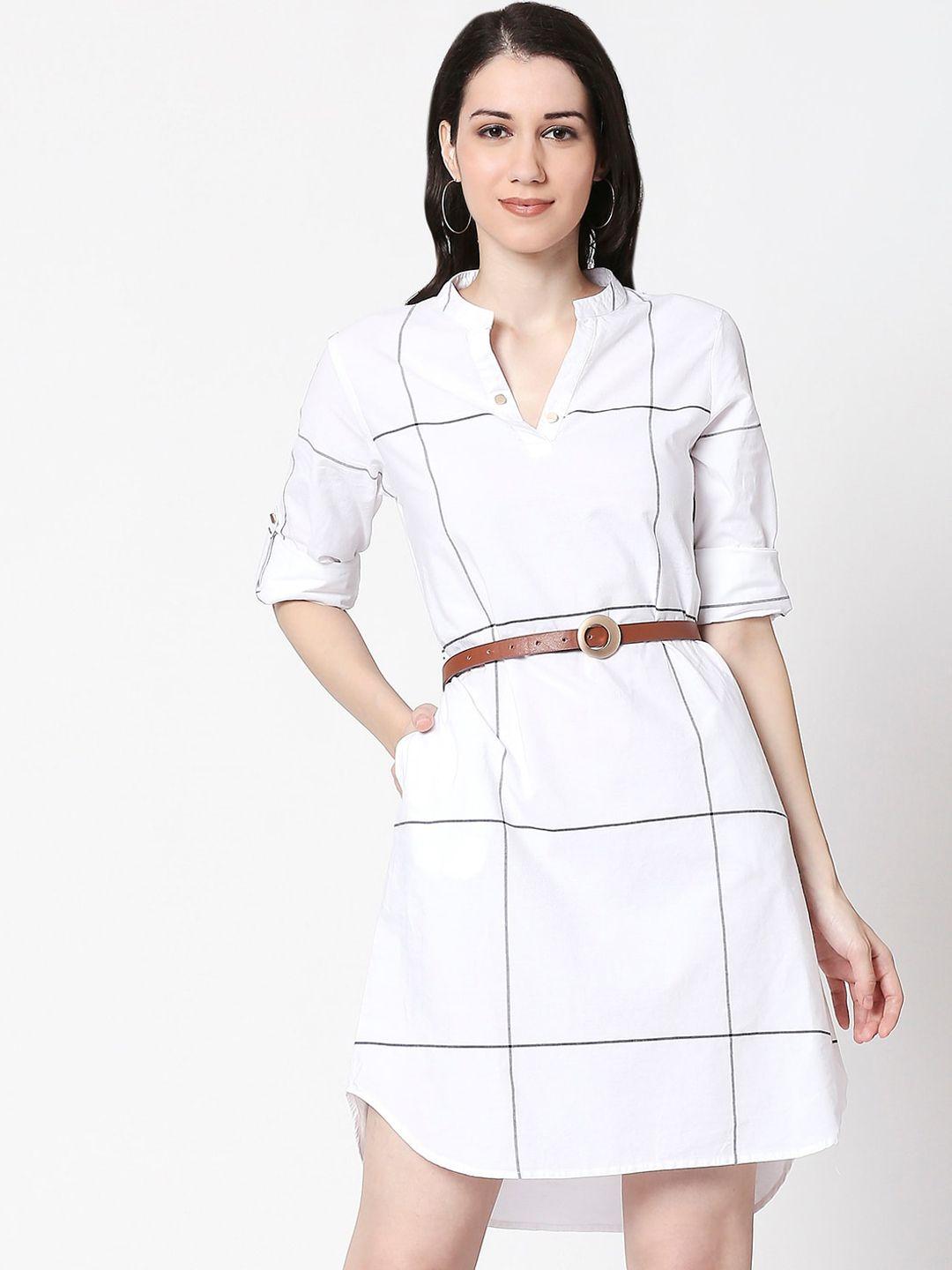 terquois-women-white-checked-shirt-dress