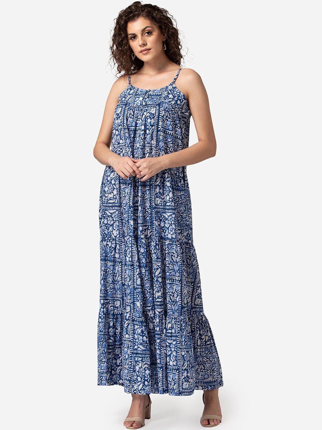 mabish-by-sonal-jain-women-blue-printed-tiered-maxi-dress