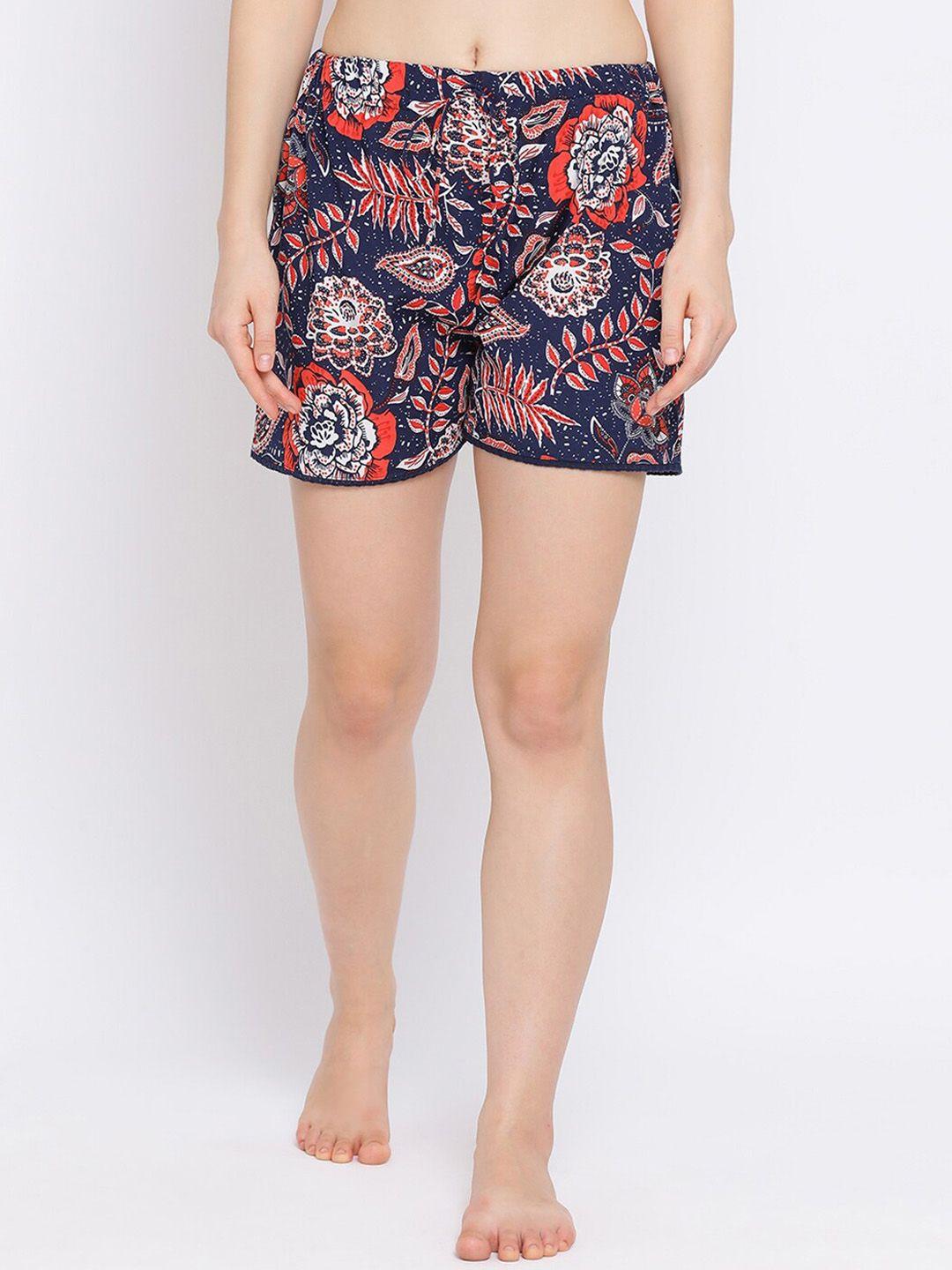 oxolloxo-women-multicolored-floral-print-lounge-shorts