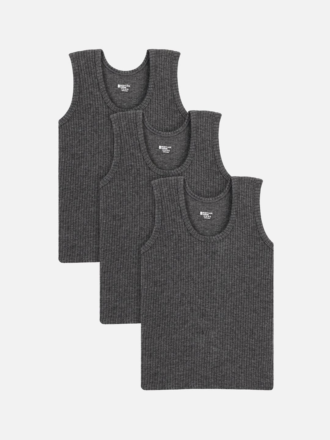 bodycare-insider-unisex-kids-pack-of-3-charcoal-grey-self-design-thermal-tops