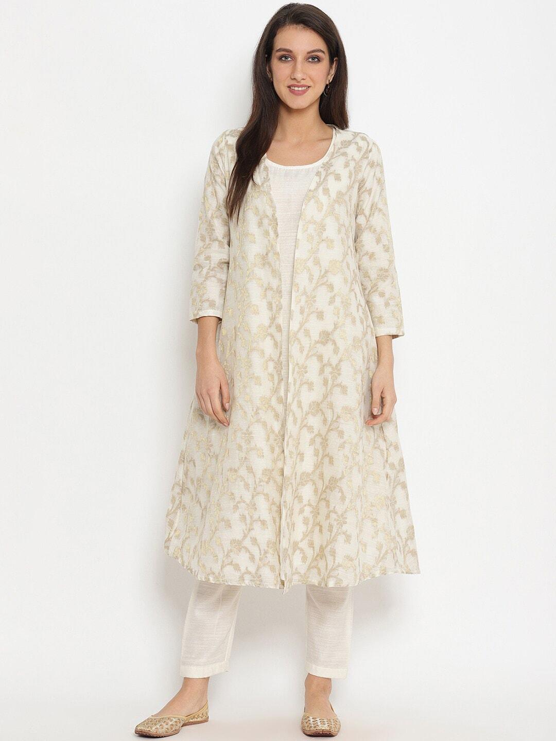 abhishti-cotton-zari-a-line-kurta-with-jacket