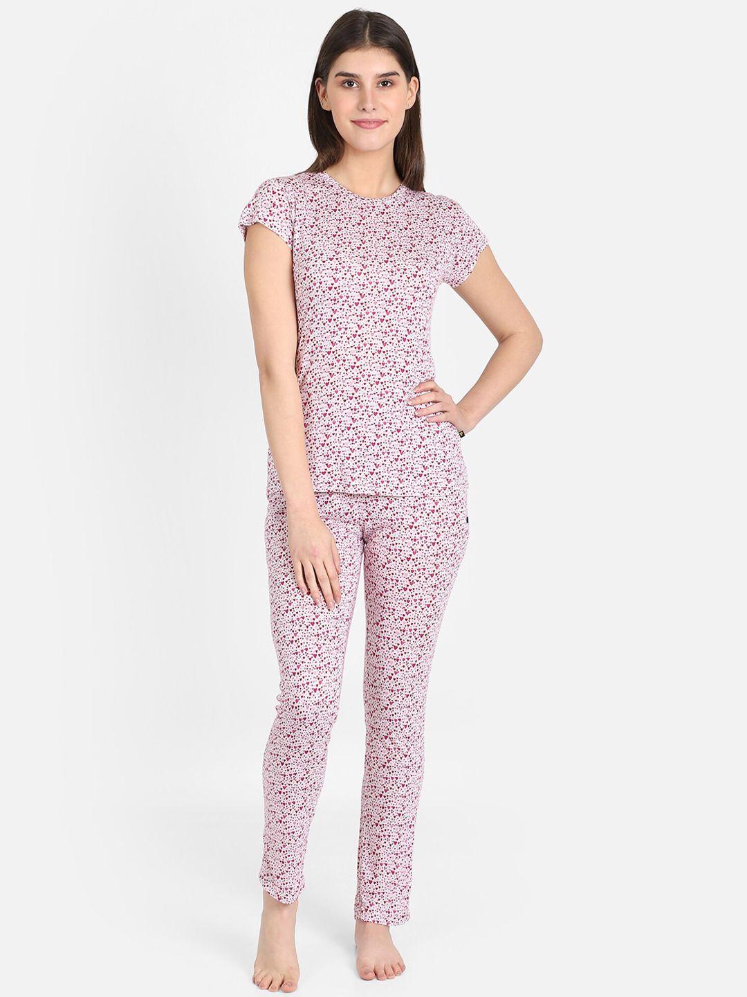 proteens-women-white-&-red-printed-night-suit