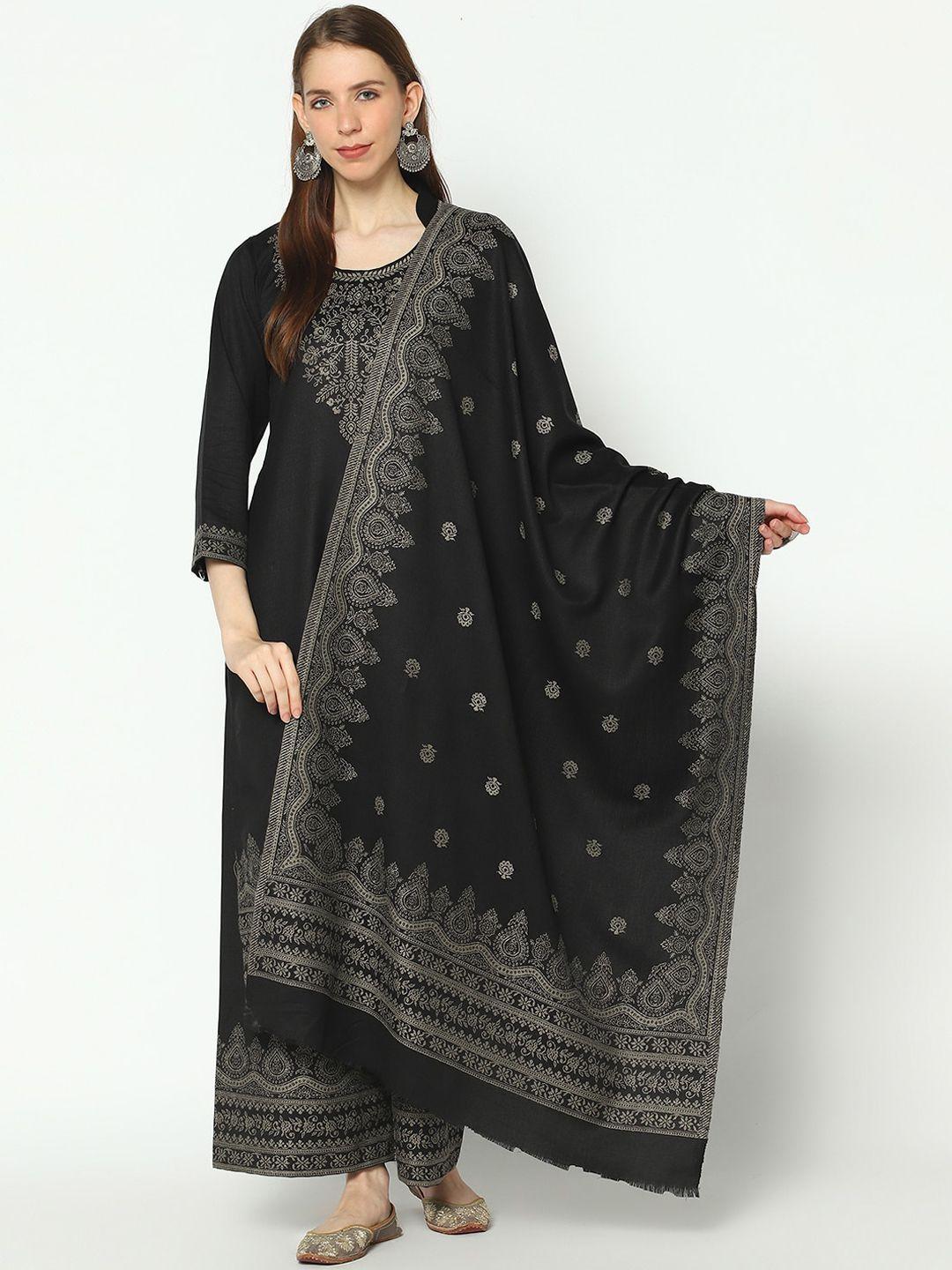 safaa-women-black-poly-woven-design-suit-unstiched-dress-material-for-winter