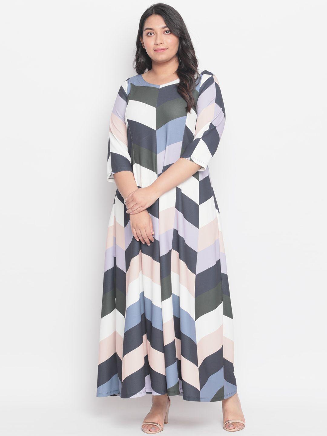 amydus-women-plus-size-blue-&-grey-colourblocked-maxi-dress