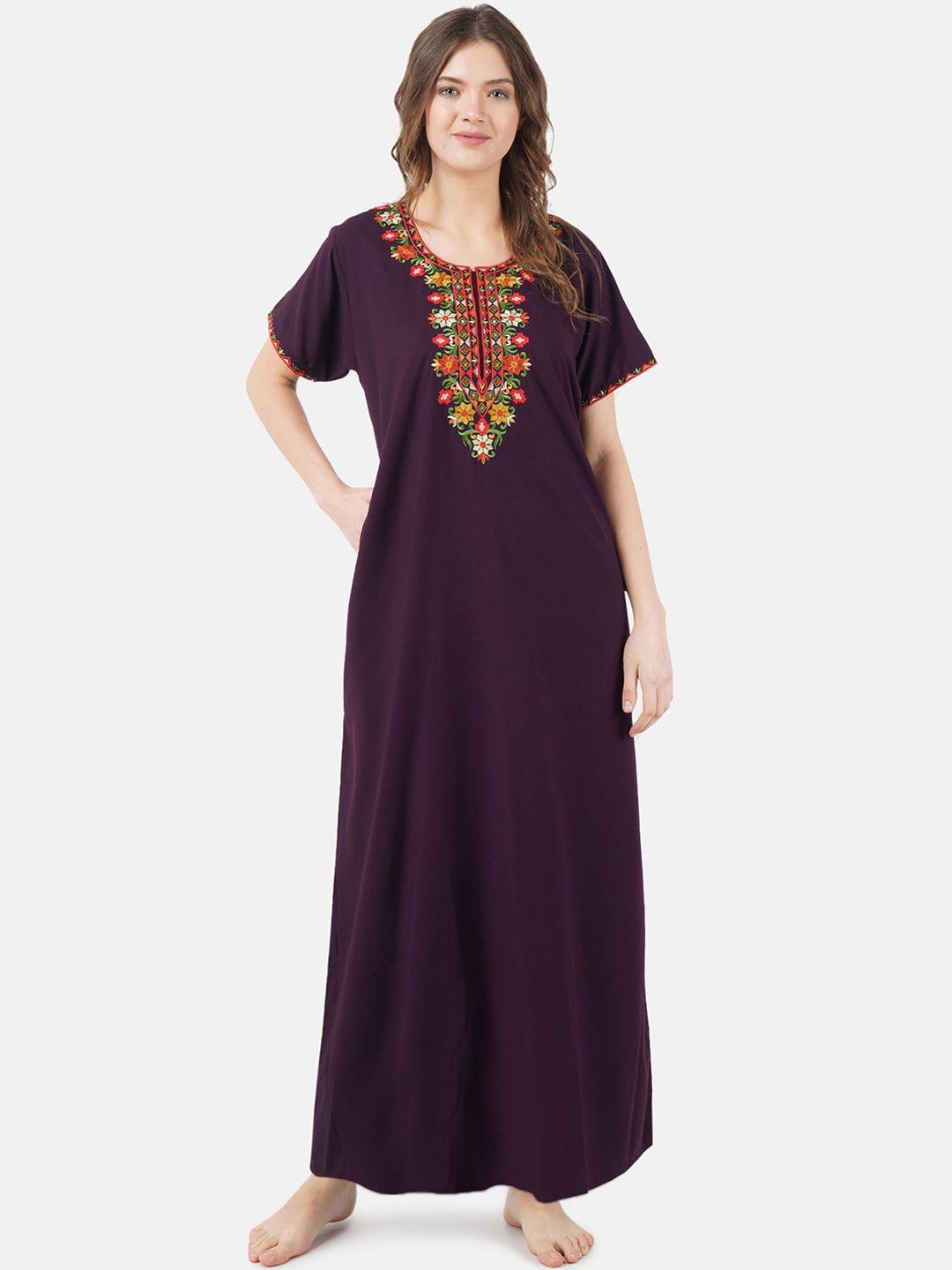 koi-sleepwear-purple-embroidered-lissybissy-cotton-maxi-nightdress