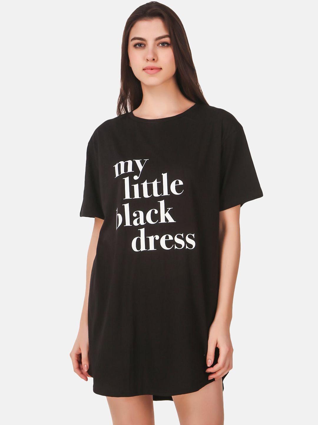 masha-women-black-&-white-printed-cotton-nightdress
