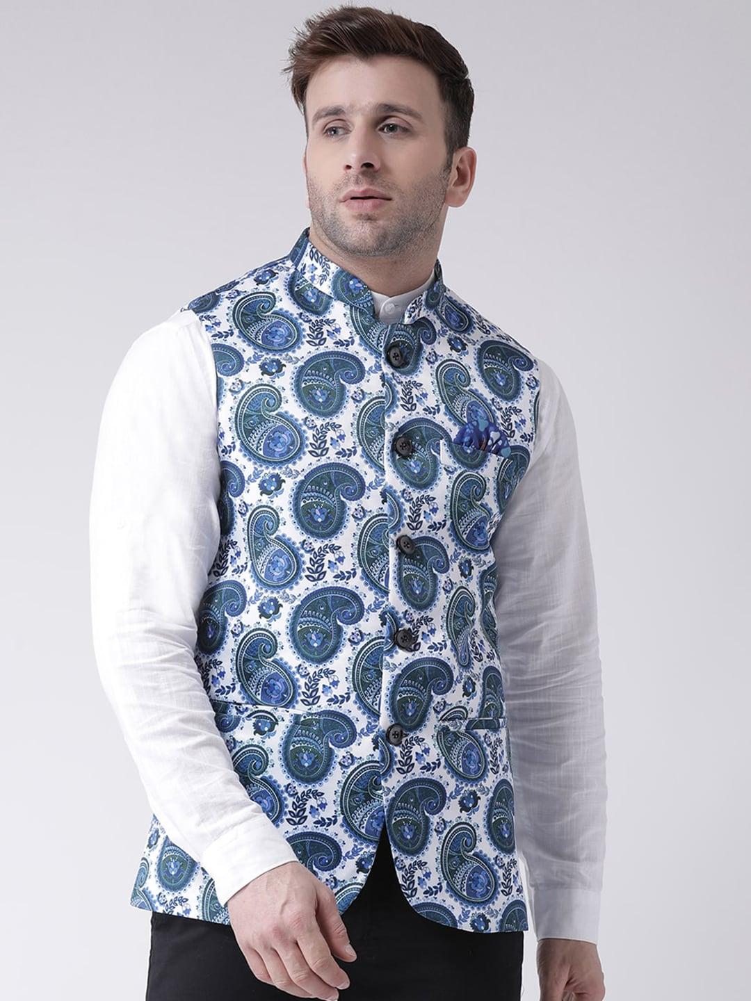 hangup-men-white-&-blue-printed-woven-nehru-jacket
