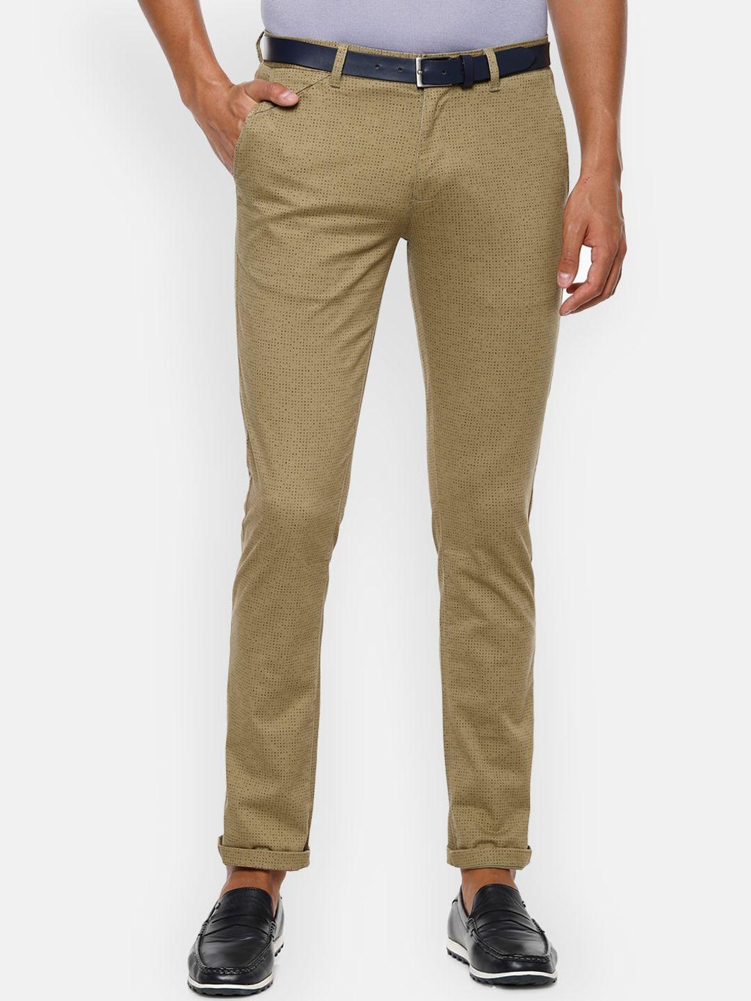 v-dot-men-beige-slim-fit-solid-regular-trousers