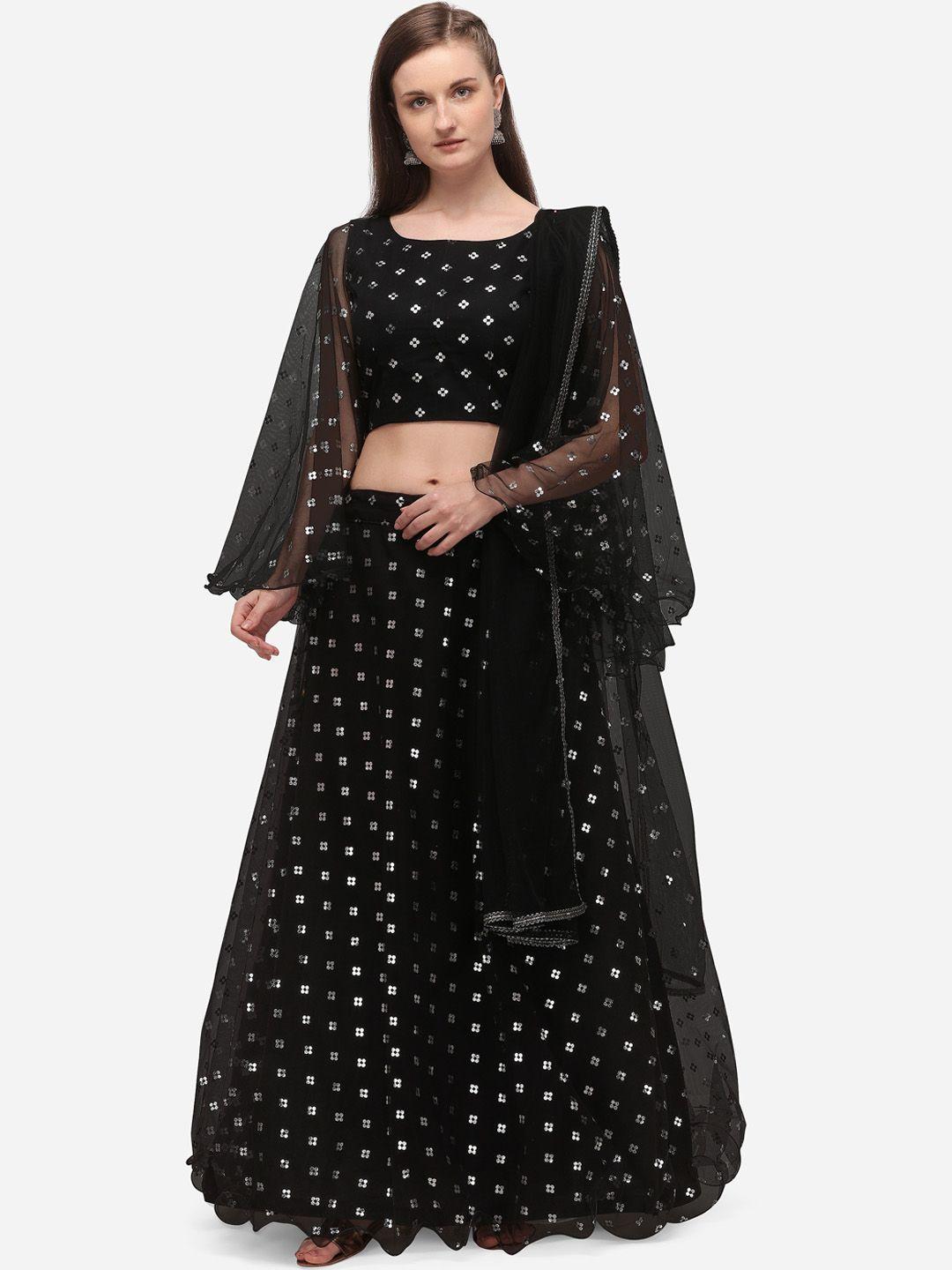 shubhkala-black-&-silver-toned-printed-semi-stitched-lehenga-&-unstitched-blouse-with-dupatta