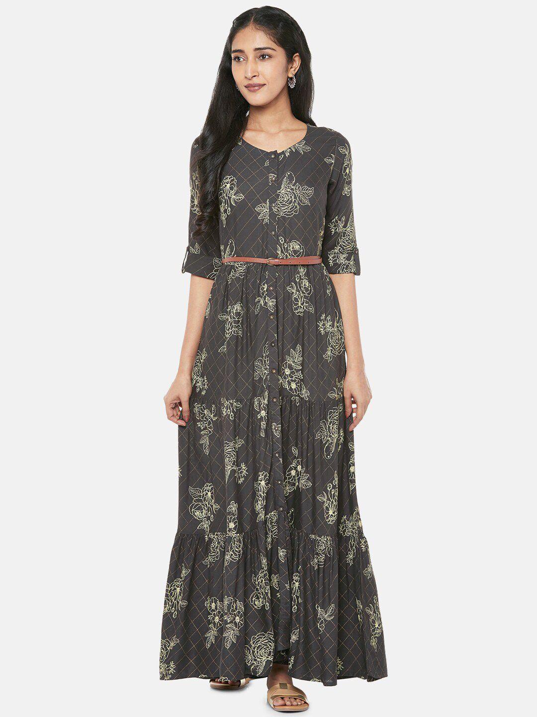 akkriti-by-pantaloons-women-charcoal-printed-maxi-dress
