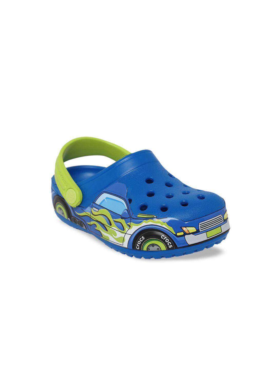 crocs-funlab--boys-blue-printed-clogs