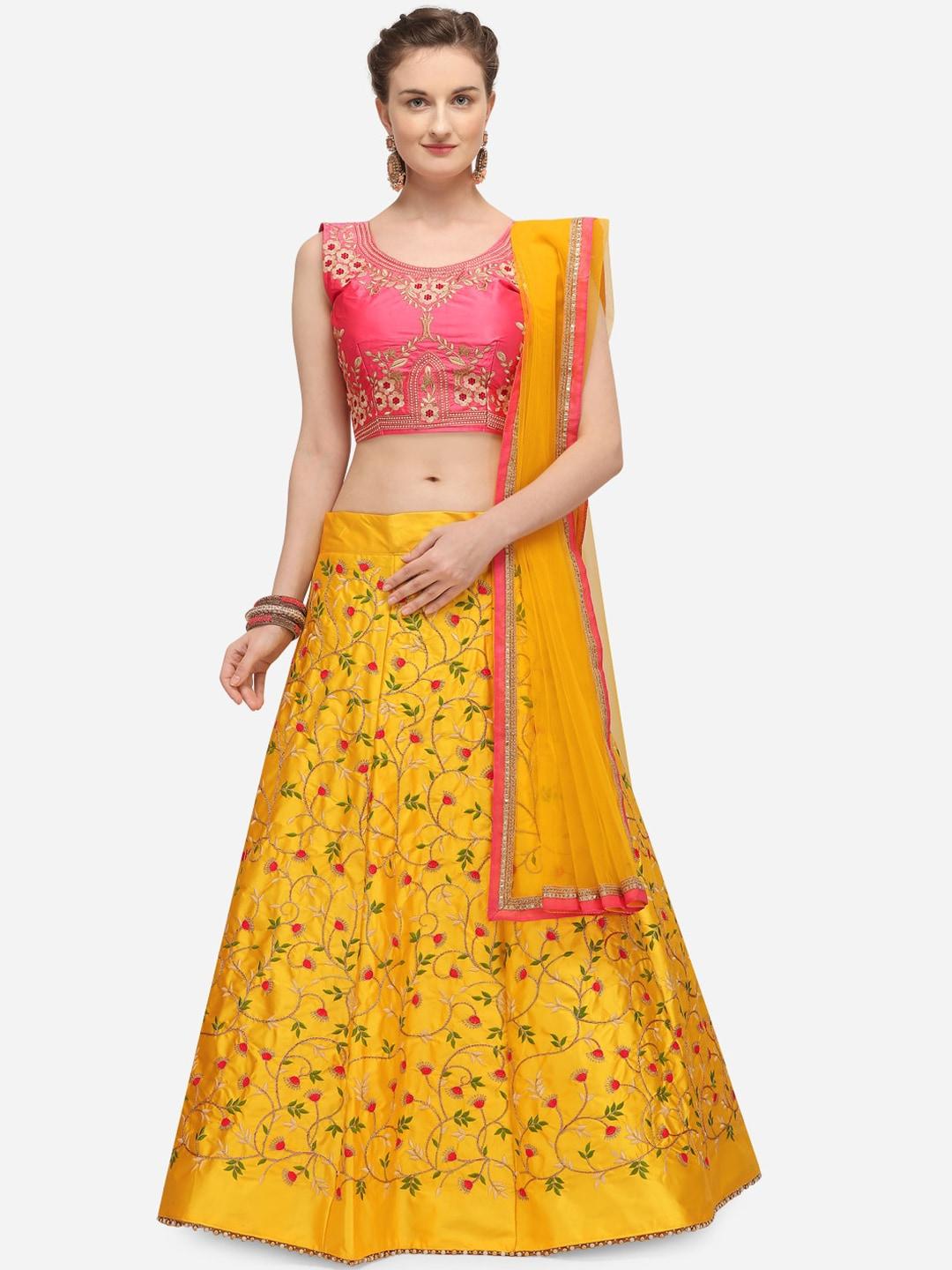 jatriqq-yellow-&-pink-embroidered-semi-stitched-lehenga-&-unstitched-blouse-with-dupatta