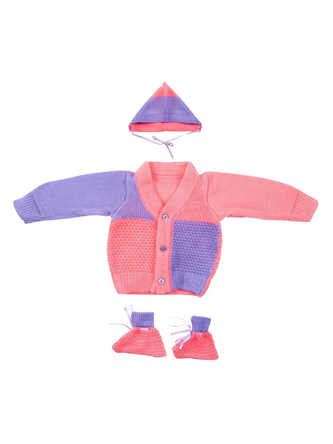 meemee-unisex-kids-pink-colourblocked-cardigan-sweater