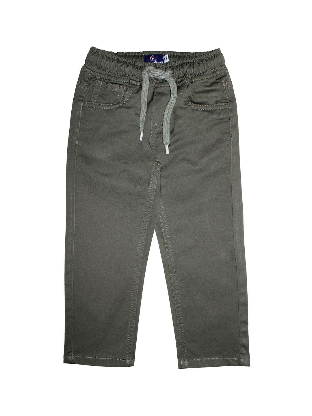 kiddopanti-boys-green-regular-fit-solid-regular-trousers