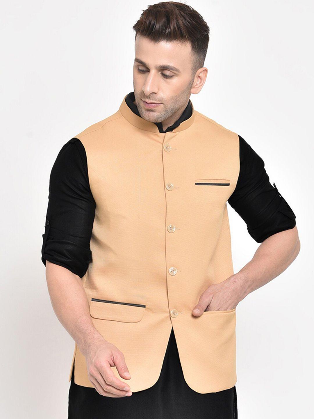 hangup-men-beige-solid--nehru-jacket