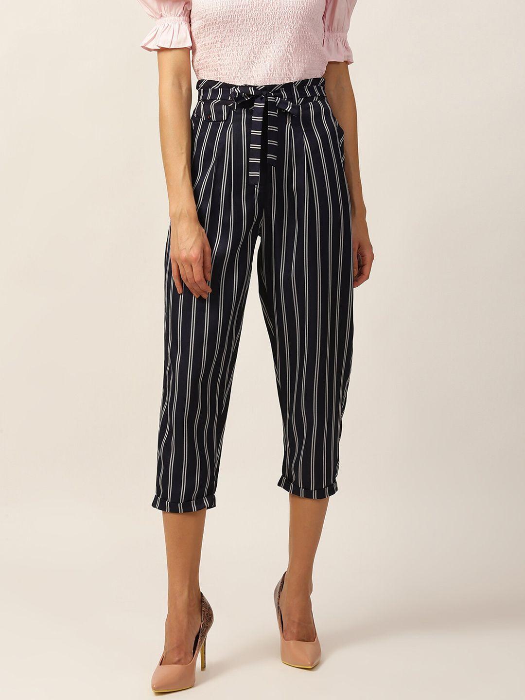 elle-women-navy-blue-regular-fit-striped-regular-trousers