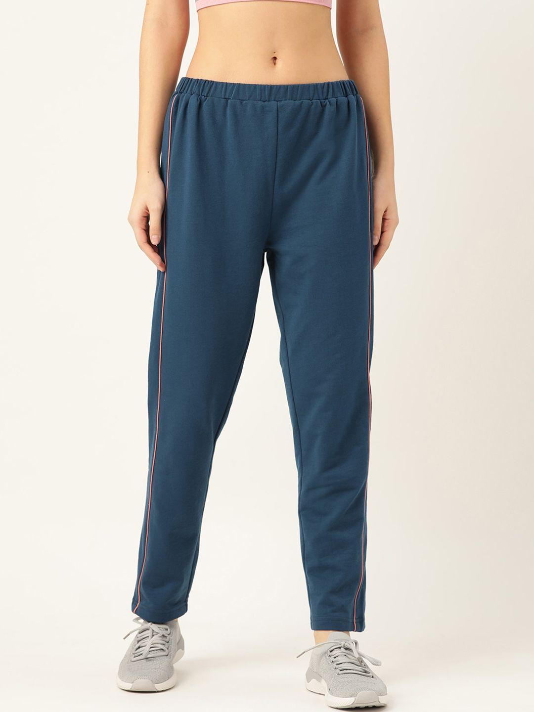 laabha-women-teal-blue-solid-straight-fit-track-pants