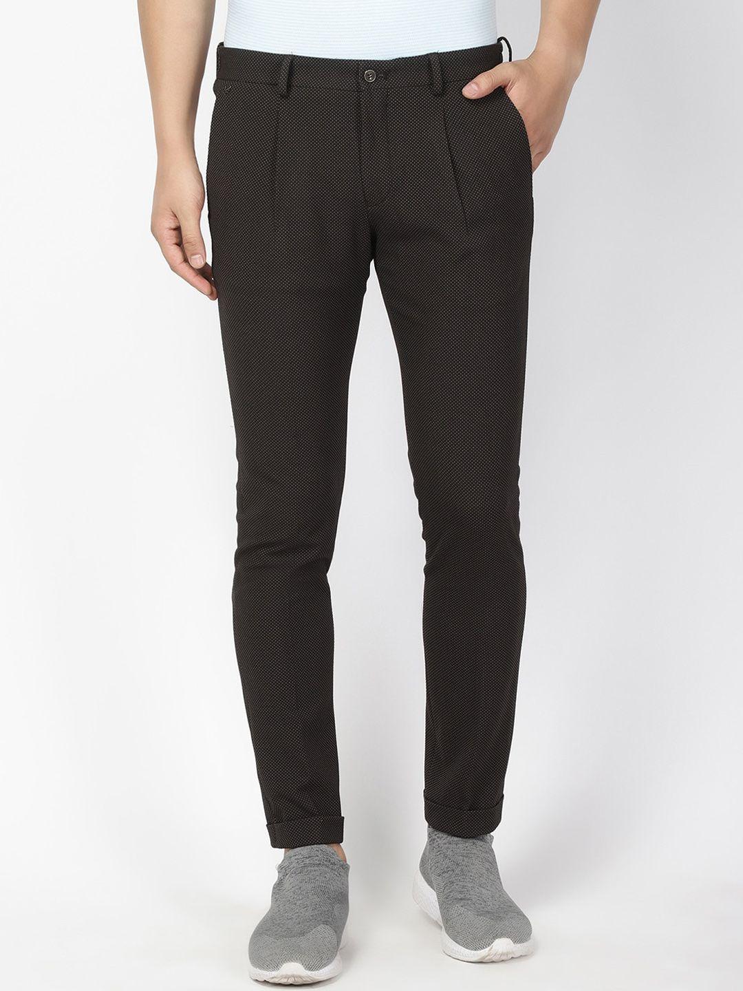 blackberrys-men-brown-phoenix--skinny-fit-printed-regular-trousers
